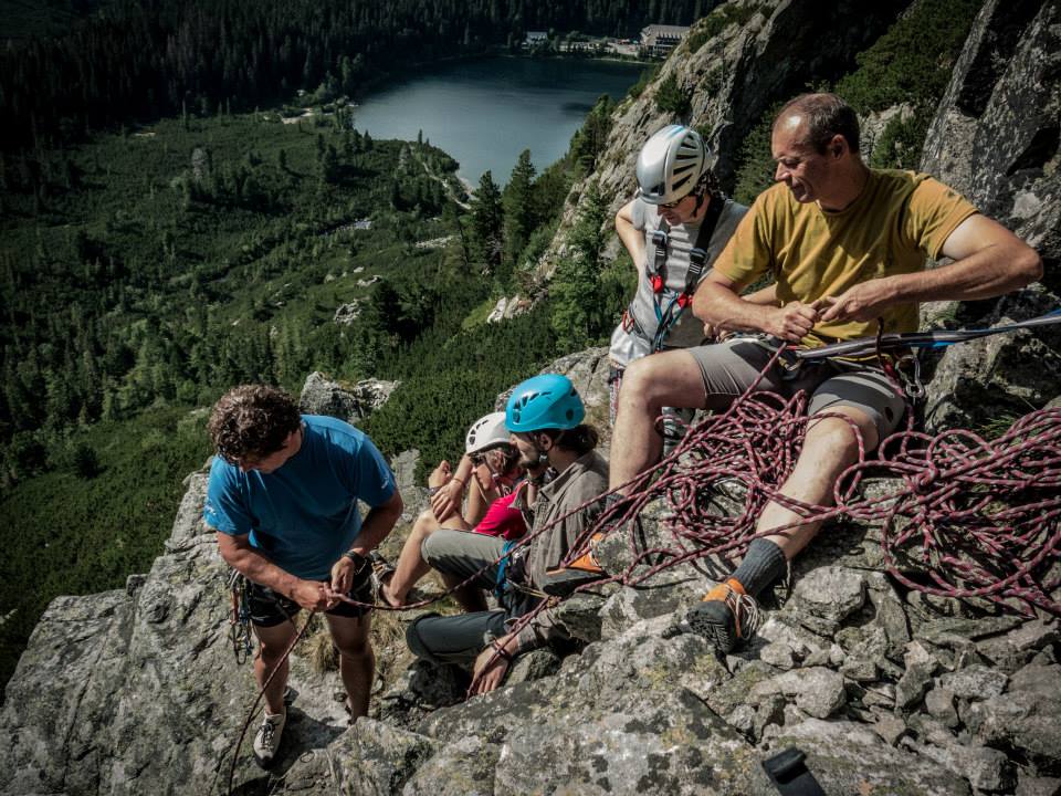 priprava na zlanovanie skaly